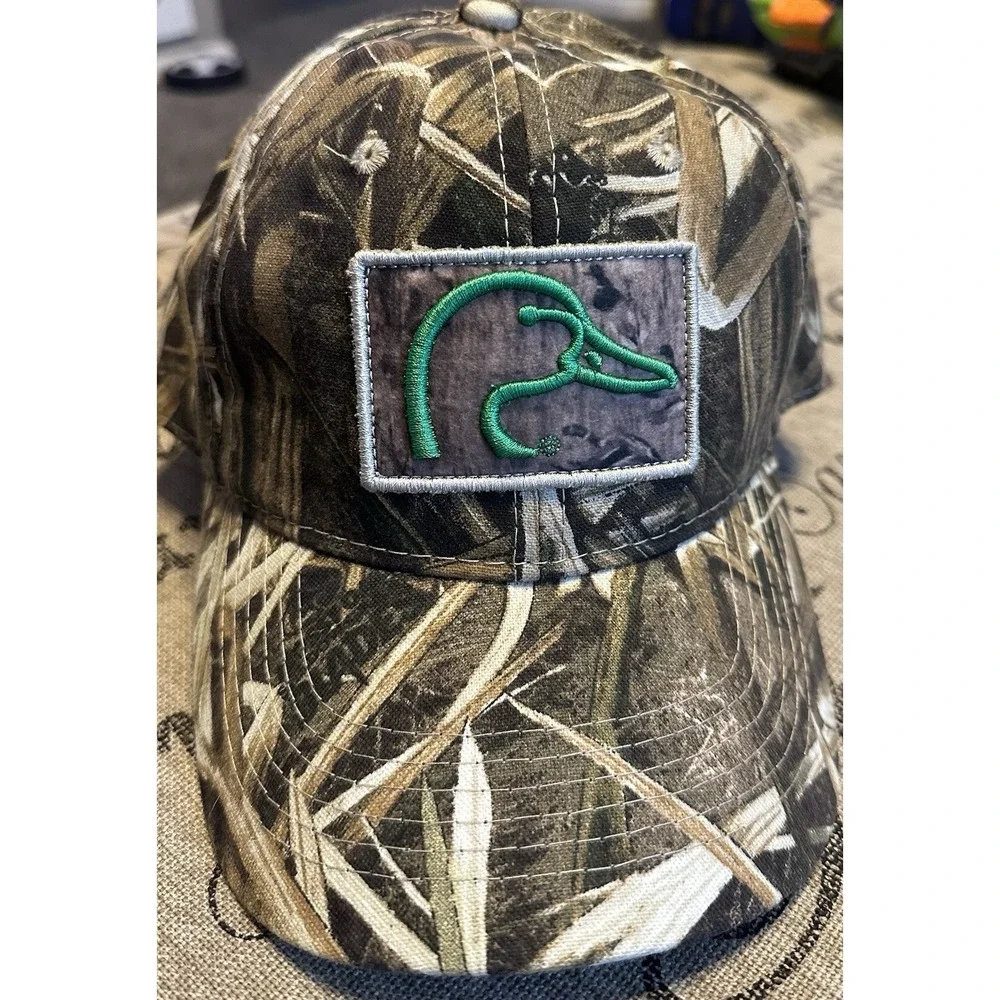 Ducks Unlimited Camouflage OSFA Hat w Patch Camo Trucker Hunting Outdoor Cap NWT